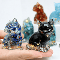 Crystal Resin Standing Cat Figurines Set of 8 ¨C Collectible Spiritual Cat Ornaments for Home Decor, DIY Jewelry, Garden Party & Holiday Gift Decoration