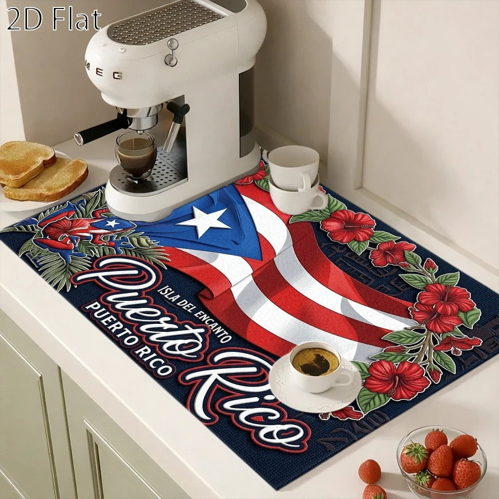 Cooktop Protector Mat Puerto Rico Style | Heat-Resistant Non-Stick Stove Cover Pad | Reusable for Gas Stove, Induction Cooker, Glass Cooktop, Oven & Washer Dryer Top
