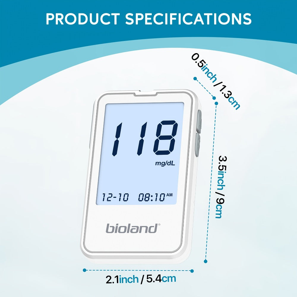 Blood Glucose Monitor Kit with 100 Test Strips & Lancets | Linksun Diabetes Testing Set | Large Display 448 Memory No Coding Glucometer