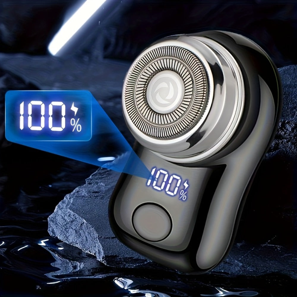 Portable Electric Razor for Men - Mini USB Rechargeable Electric Shaver, Fast Charging Cordless Beard Trimmer, Wet Dry Use, Travel & Home Office Business Gift for Men All Skin Types