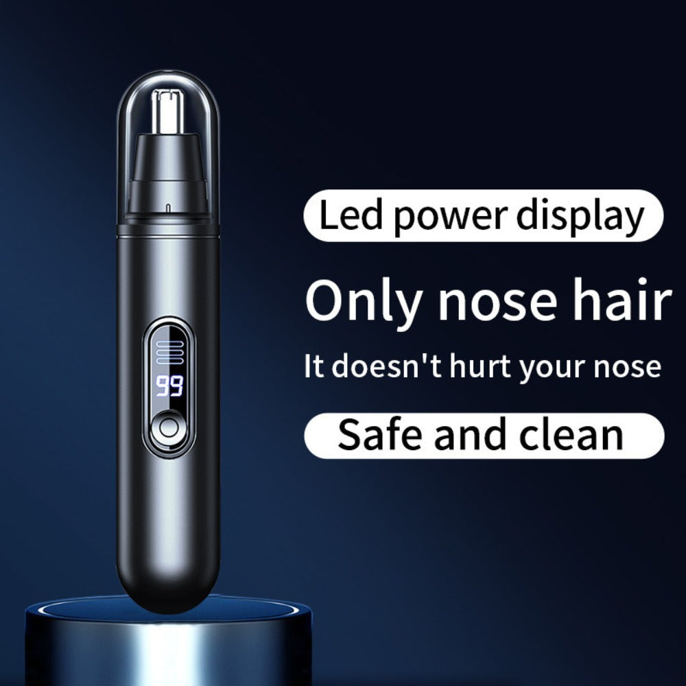 Electric Nose Trimmer with LED Display ¨C USB Rechargeable Painless Facial Hair Removal Device for Men & Women, Nose Ear & Eyebrow Trimmer, Upgraded Grooming Tool, Ideal Gift