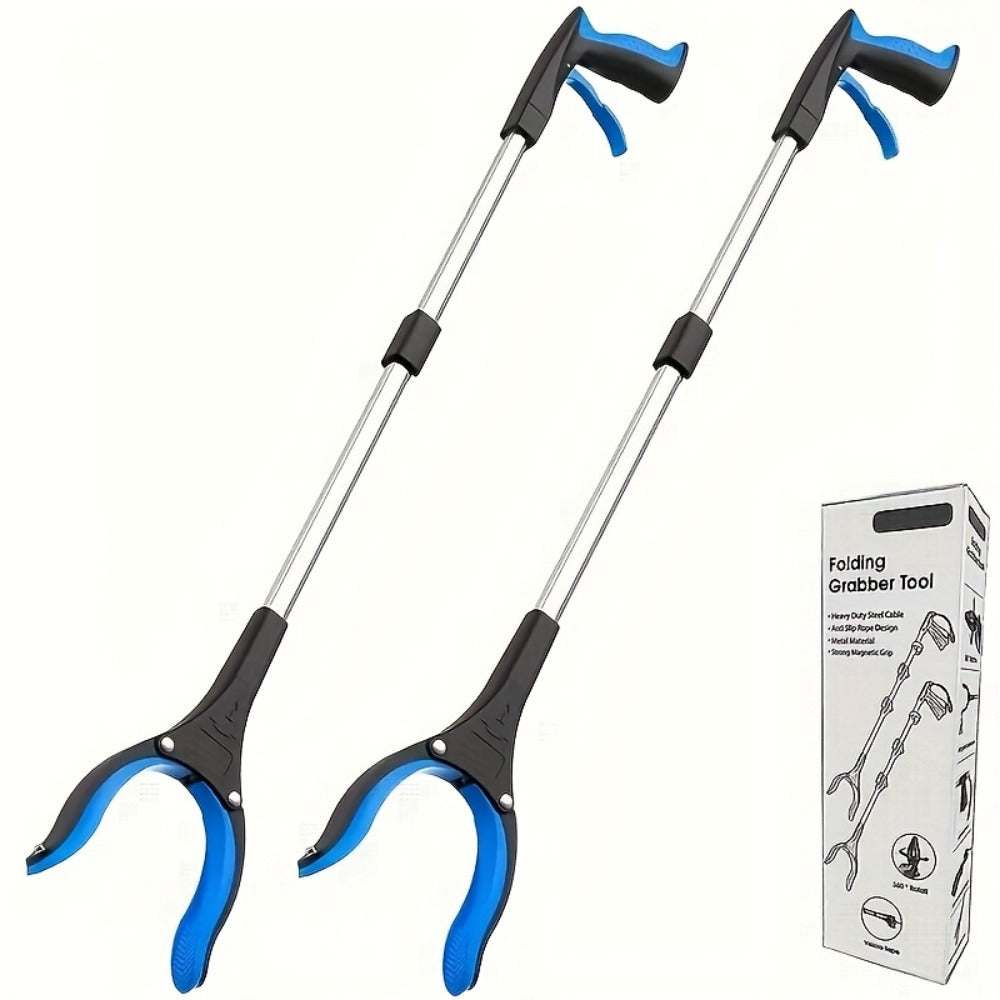 Reacher Grabber Tool Foldable with Magnetic Tip ¨C Long Reach Pickup Helper for Seniors, Lightweight Picker Upper for Home, Kitchen, Garden, High Shelves & Trash Pickup