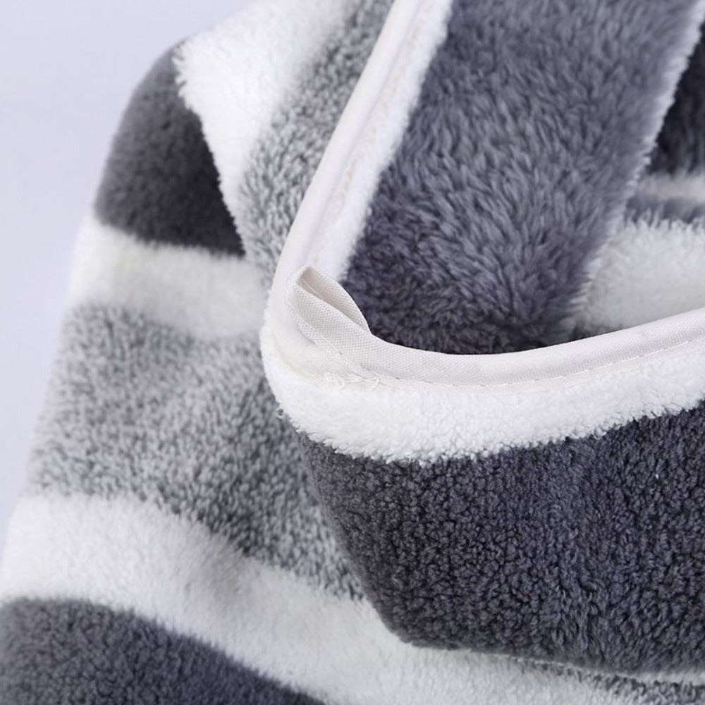 Striped Bath Towel Set 1 or 4 Pack 346GSM - 100% Polyester Super Soft Skin Friendly Absorbent Quick Dry | 70x140cm 27.6x55.1in | Green Gray Red Multi-Color | Home Bathroom Beach Essentials