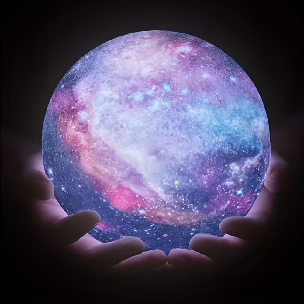 3D Moon Lamp 16 Colors LED Night Light with Remote Control USB Powered Solid Wood Stand 16 Inch Colorful Ball Galaxy Lamp for Bedroom Home Decor Unique Birthday Gift Kids Adults