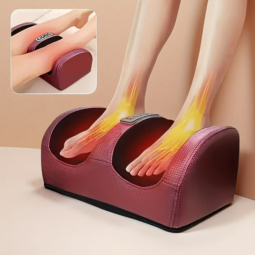 Foot Massager Multifunctional Acupressure - Electric Massage Tool for Foot, Leg, Arm & Plantar Relief, Relaxation & Pain Relief, Perfect Gift for Men & Women, Birthday & Holiday, Black or Red