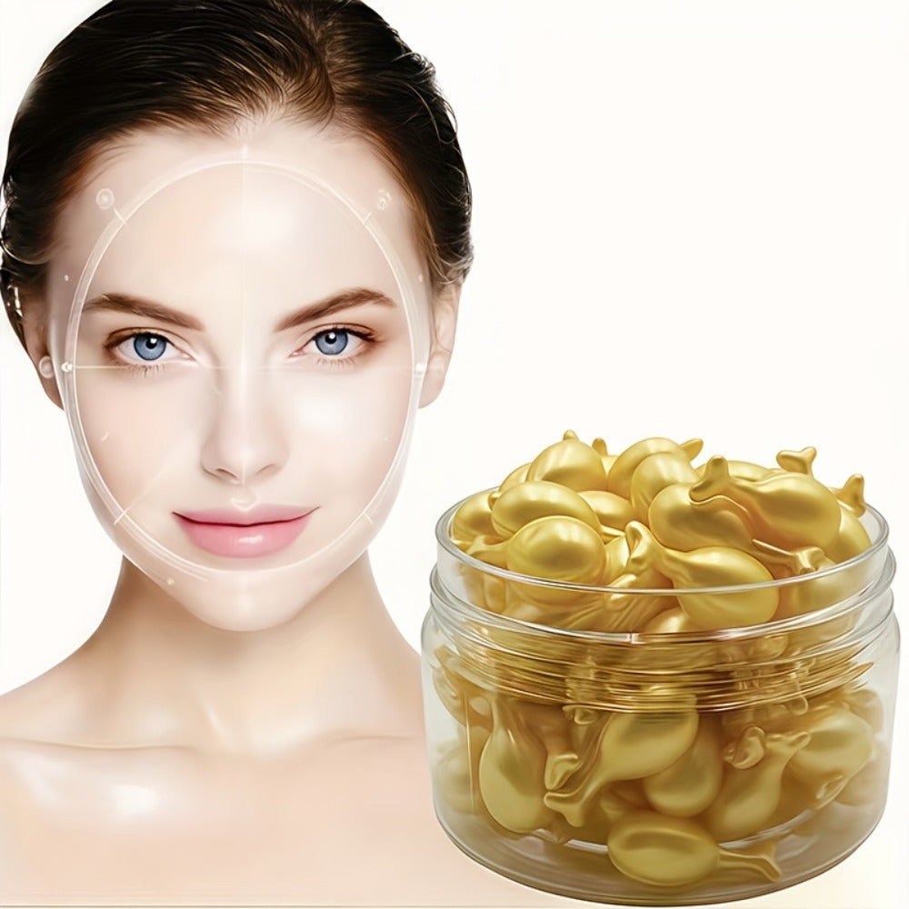 Hyaluronic Acid Collagen Facial Gel Capsules 360pcs (2 Boxes x 180pcs) - Deep Moisturizing Face Neck Serum Capsules for All Skin Types - Anti-Aging Firming Youthful Complexion Travel Size Skincare