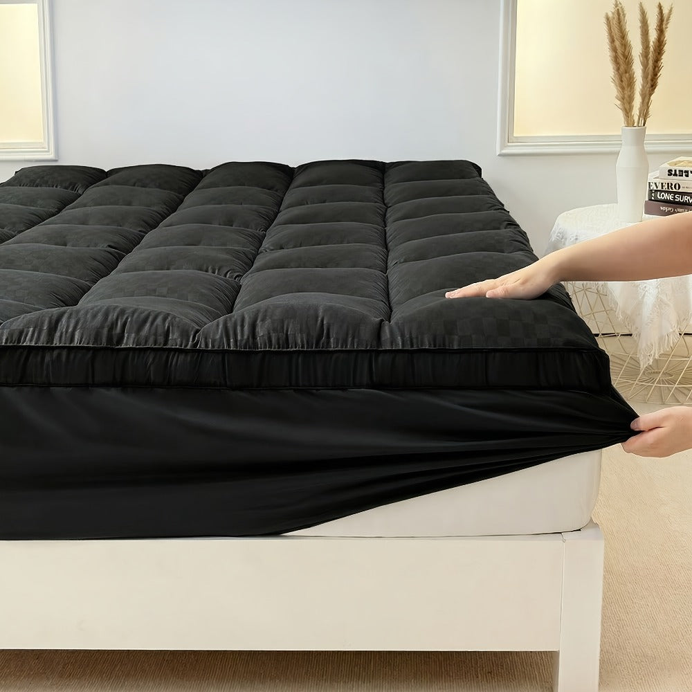 Quilted Mattress Topper Pillow Top 1000GSM - Fitted Mattress Pad Cover Deep Pocket 8-21 Inch, Breathable Cooling Mattress Protector Twin Full Queen King, Machine Washable, 4 Colors