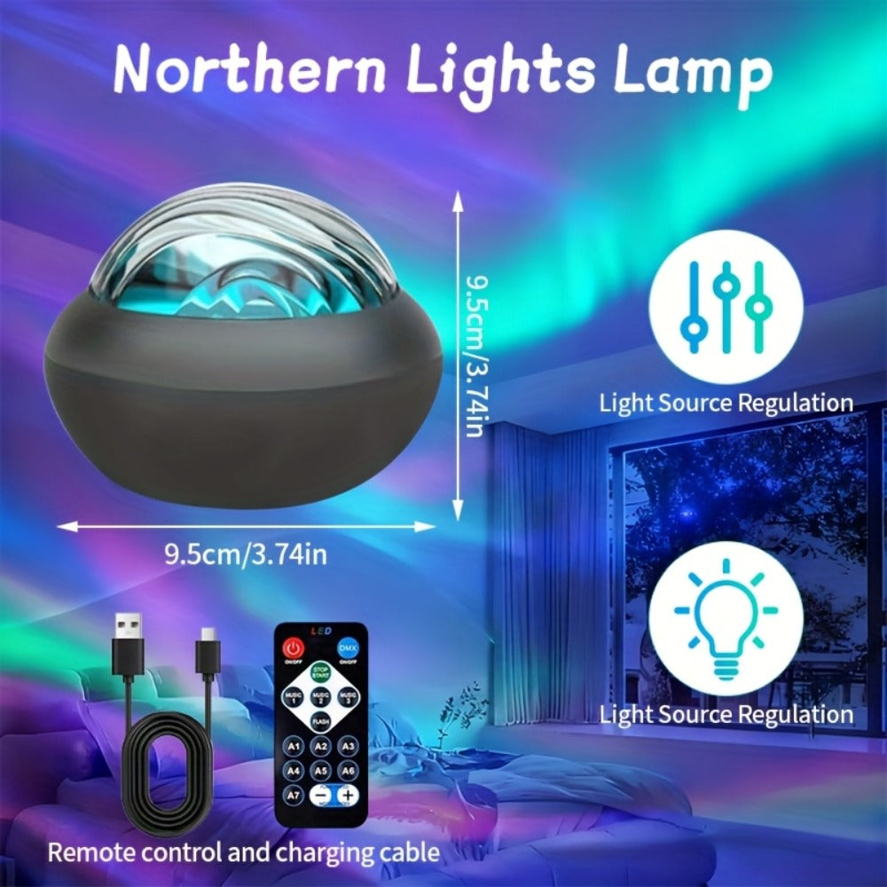 LED Star Projector Night Light USB Powered, 7-Star Galaxy Starry Sky & Water Ripple Effect Lamp for Bedroom Camping Wedding Home Decor, Holiday Gift