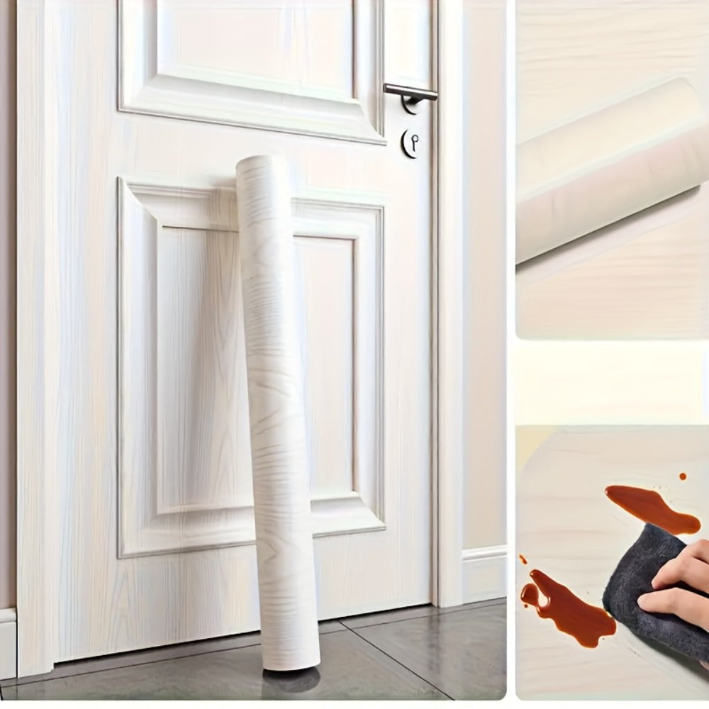 Wood Grain Door Sticker Self-Adhesive Removable Peel & Stick Door Wrap Film Waterproof Vinyl Decal for Interior Door Renovation Home Decor Room Makeover Easy Install