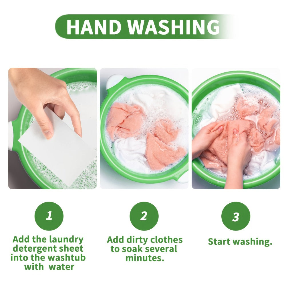 Laundry Detergent Sheets 85 Sheets 170 Loads ¨C Liquid-Free Eco Laundry Strips, No Plastic Jug, Fresh Linen Scent, HE & Standard Washer Compatible