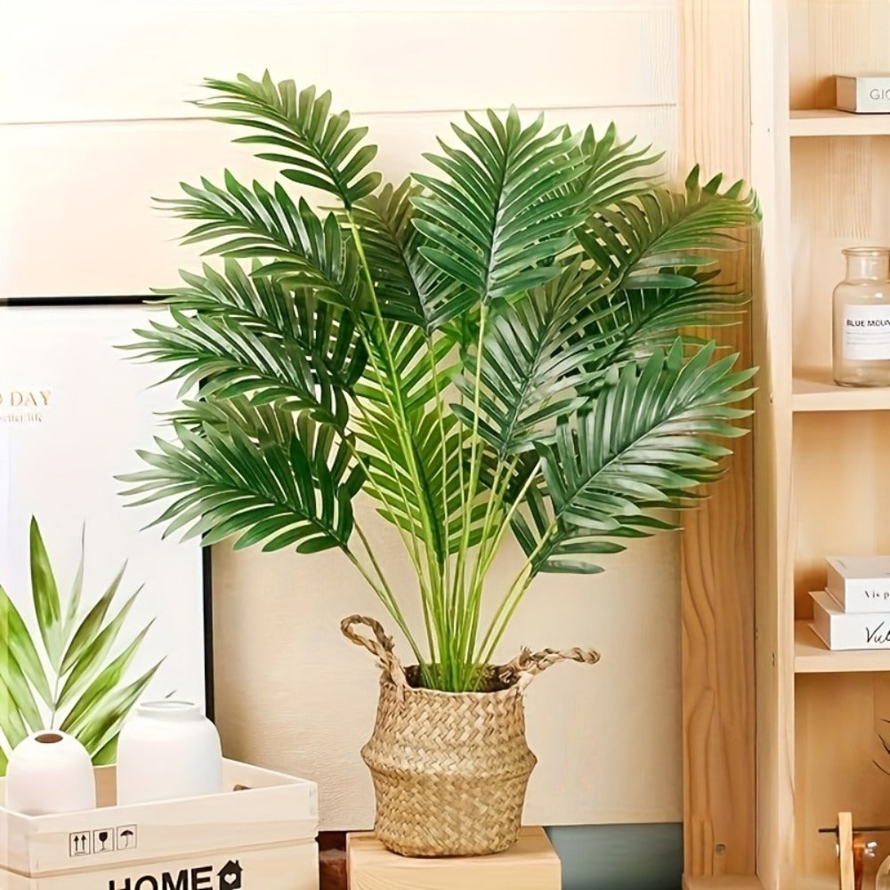 Realistic Artificial Plants 2pcs ¨C Lifelike Fake Plant Decor for Indoor & Outdoor, Home, Wedding, Garden & Festival Celebrations, Elegant Faux Greenery Decoration Set