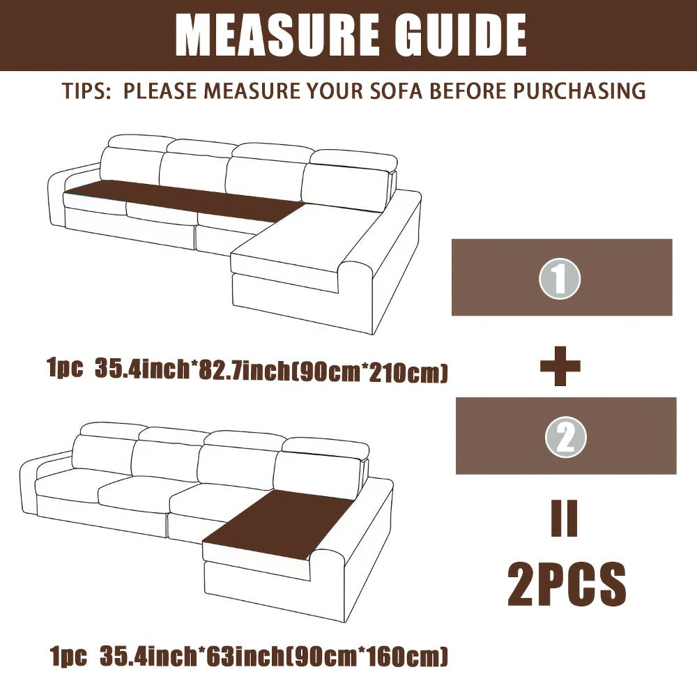 Faux Rabbit Fur Sofa Cover Thickened Quilted Plush Warm Non-Slip Machine Washable Pet Friendly Breathable Sofa Cushion for Living Room Bedroom Office - 2 3 Seater Large
