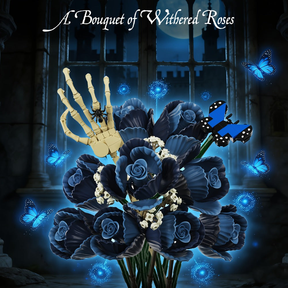 Gothic Skeleton Bouquet Gift Set ¨C Zombie Corpse Bride Floral Arrangement, Dark Aesthetic Home Decor for Women & Teens, Valentine's Day, Mother's Day & Easter Gothic Gift