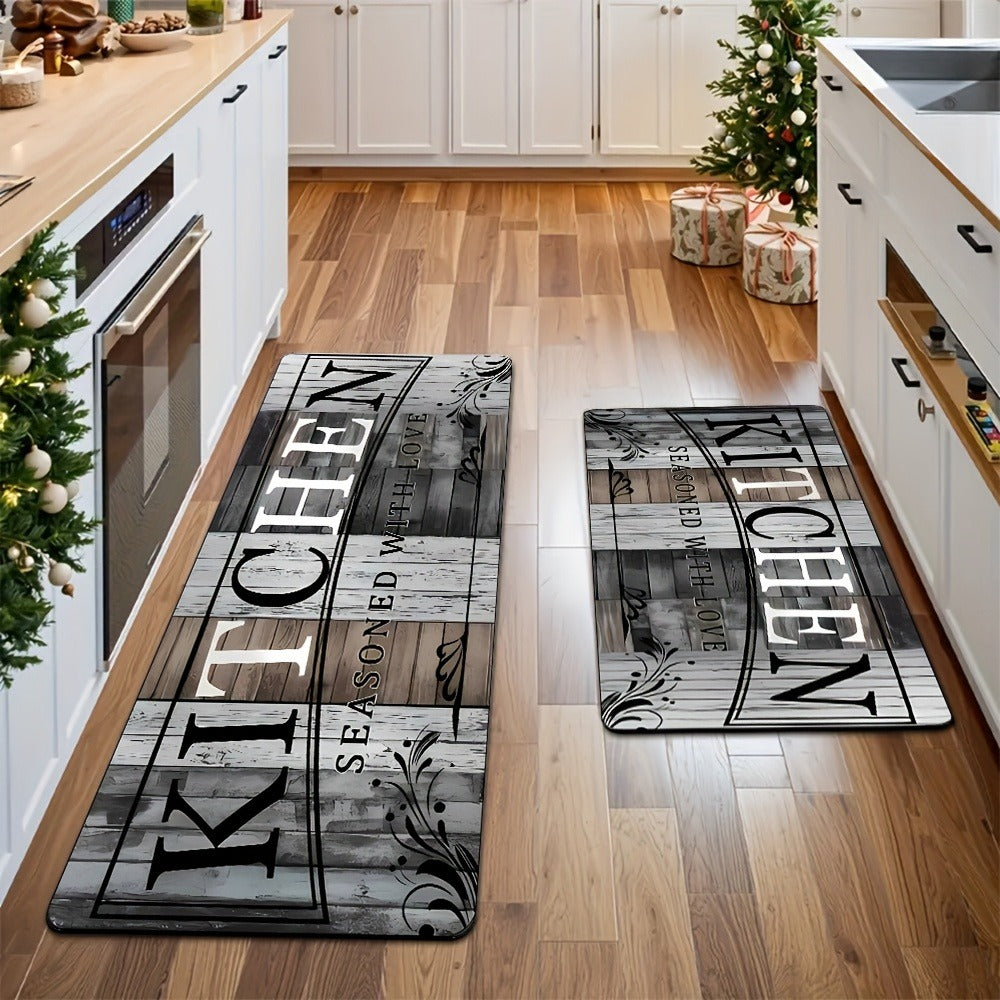 Diatomite Bath Mat Set 2 Piece - Diatom Mud Anti-Slip Floor Mat for Bathroom, Kitchen & Laundry Room | Fast Drying Machine Washable Non-Slip Diatomaceous Earth Mat | Absorbent Bathroom Rug Set