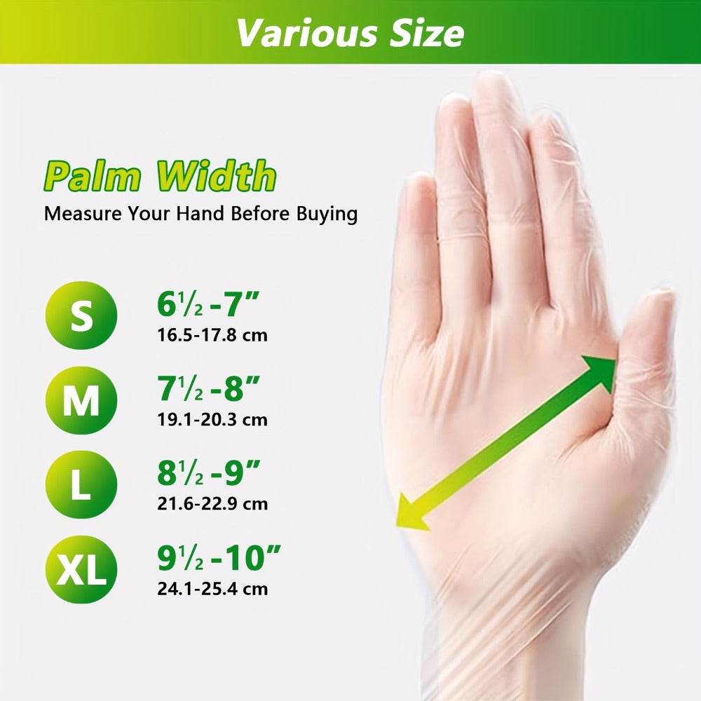Clear Poly Disposable Gloves 200/1000PCS Oil Resistant Food Safe Cooking Cleaning Gloves S M XL