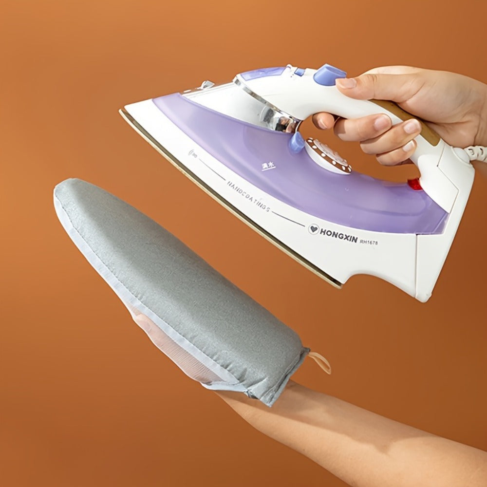 Portable Foldable Ironing Board with Hanging Plate Ironing Gloves Cleaning Rod Sturdy Frame Non-Slip Surface Space-Saving for Travel Apartments Dorms Laundry Rooms Grey