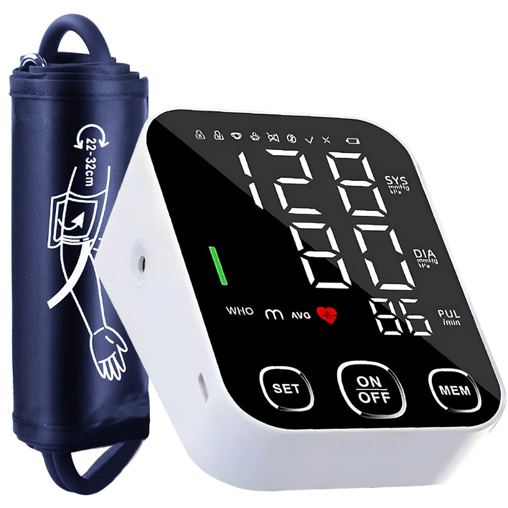 Blood Pressure Monitor Automatic Upper Arm ¨C Large Cuff, 4.5¡± Backlit Screen, 2¡Á99 Memory, Voice Broadcast, One-Touch BP Machine for Home Use