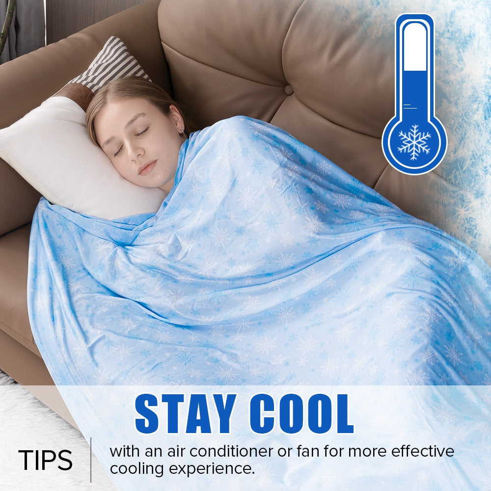 Cooling Blanket for Hot Sleepers - Summer Lightweight Breathable Throw Blanket Double-Sided Soft Cool Blanket for Bed Couch Sofa Night Sweats Hot Flashes Relief Tie-Dye & Solid Colors