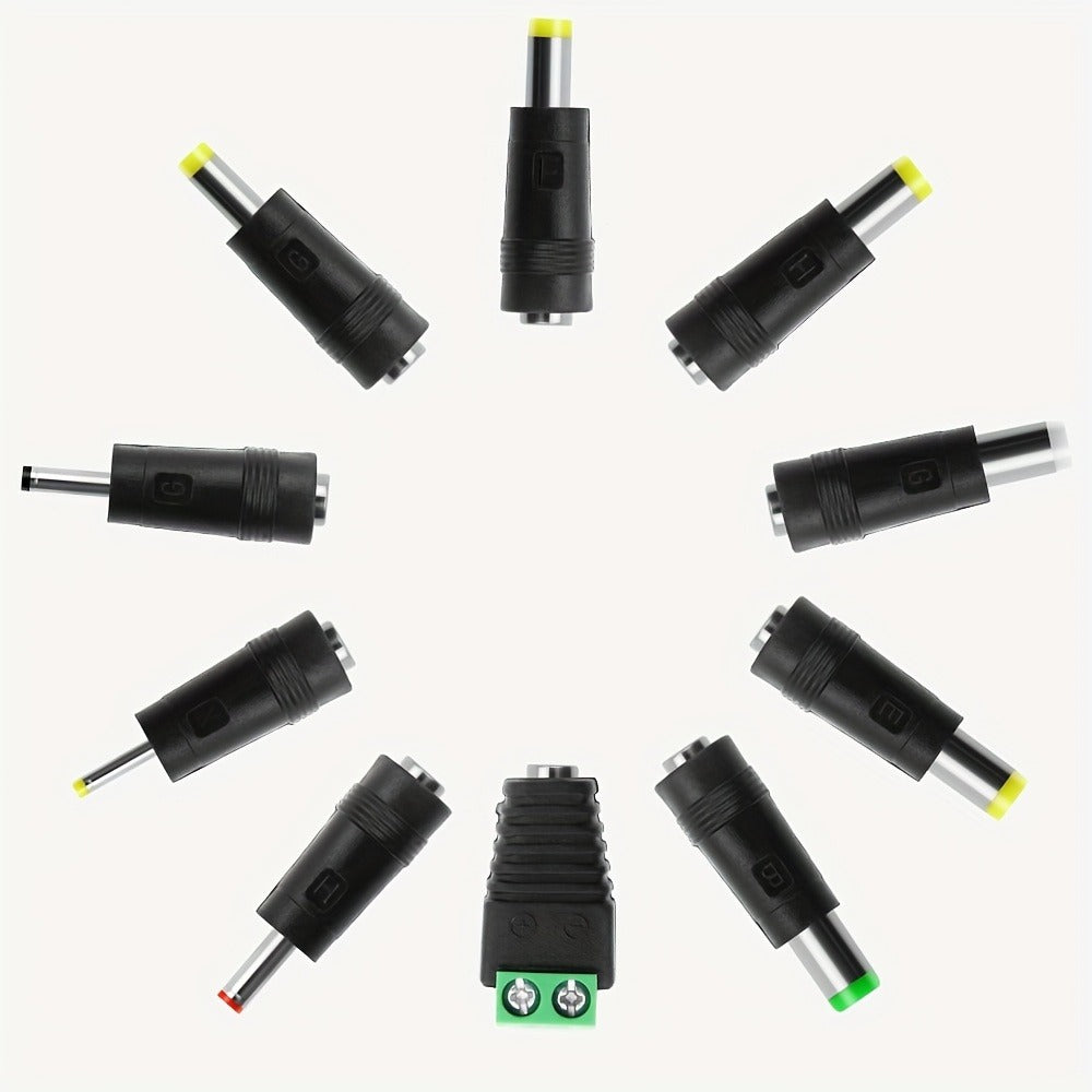 12V 3A DC Power Adapter 36W with 10 Interchangeable Tips - Universal AC 100-240V Input, Short Circuit & Overvoltage Protection, Stable Output for CCTV Camera, LED Strip, Router, TV Box & More