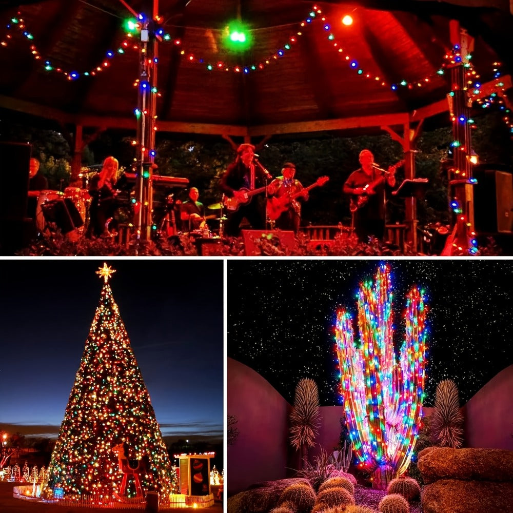 Solar LED Fairy String Lights IP65 Waterproof ¨C 40FT or 80FT with 8 Lighting Modes for Independence Day, Christmas, Wedding, Garden & Yard ¨C White, Warm White, Multi Color, Purple, Orange & Blue