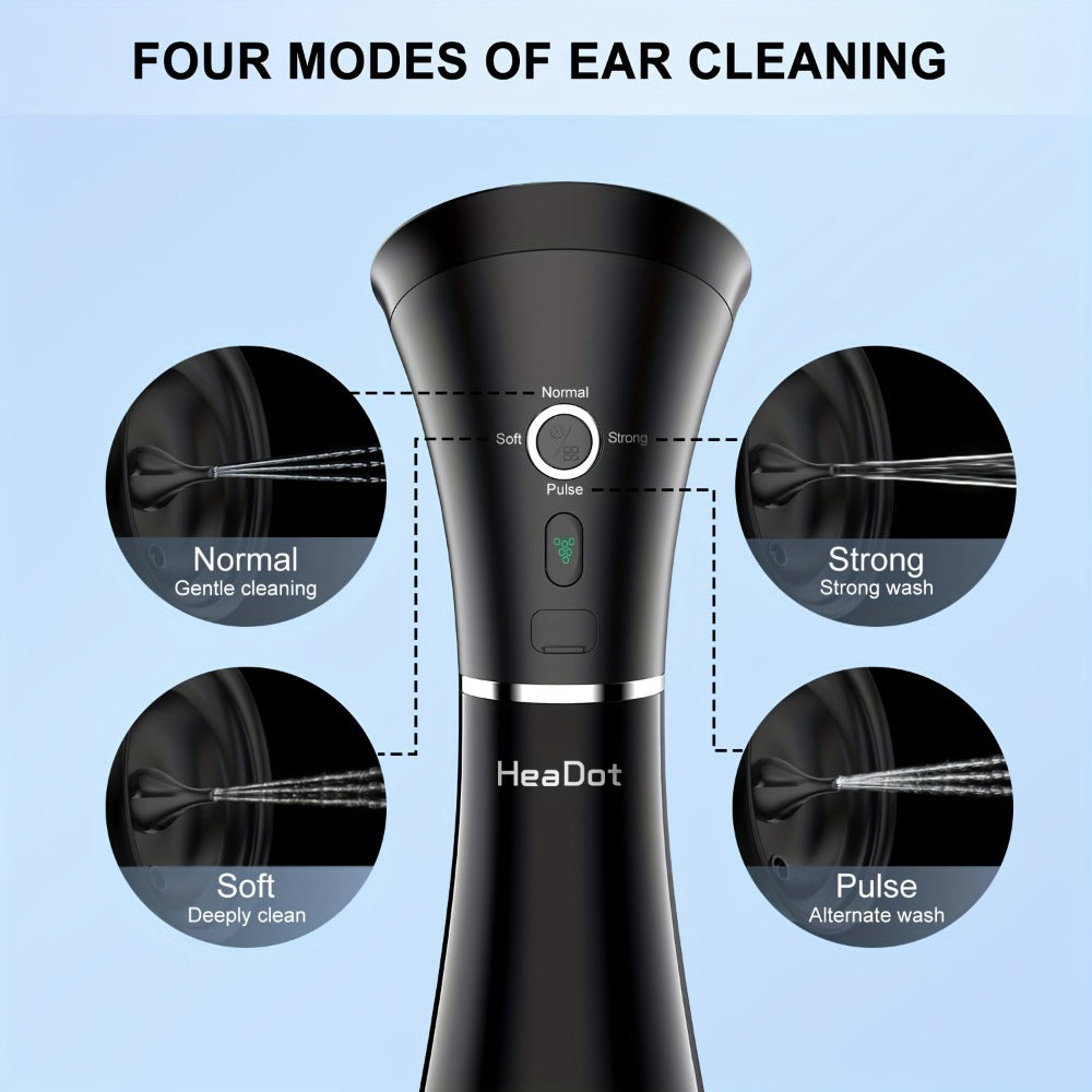 Electric Ear Wax Removal System ¨C Water-Powered Ear Irrigation Flusher, IPX7 Waterproof, Safe & Effective Ear Cleaning Tool for Wax Buildup
