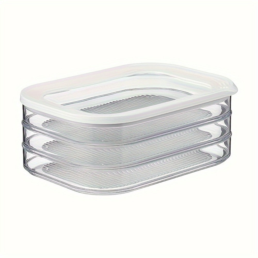 Food Storage Container Leak-Proof Reusable Airtight Sealed Box for Meat Fruits Vegetables Kitchen Organizer Fridge Pantry Meal Prep