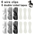 Cable Clips Wall Mounted Wire Organizer 12 Pcs Adhesive Cable Management Clips for Desk Kitchen Countertop, Cord Holder for Coffee Maker Small Appliances TV Computer, Space-Saving Cable Winder