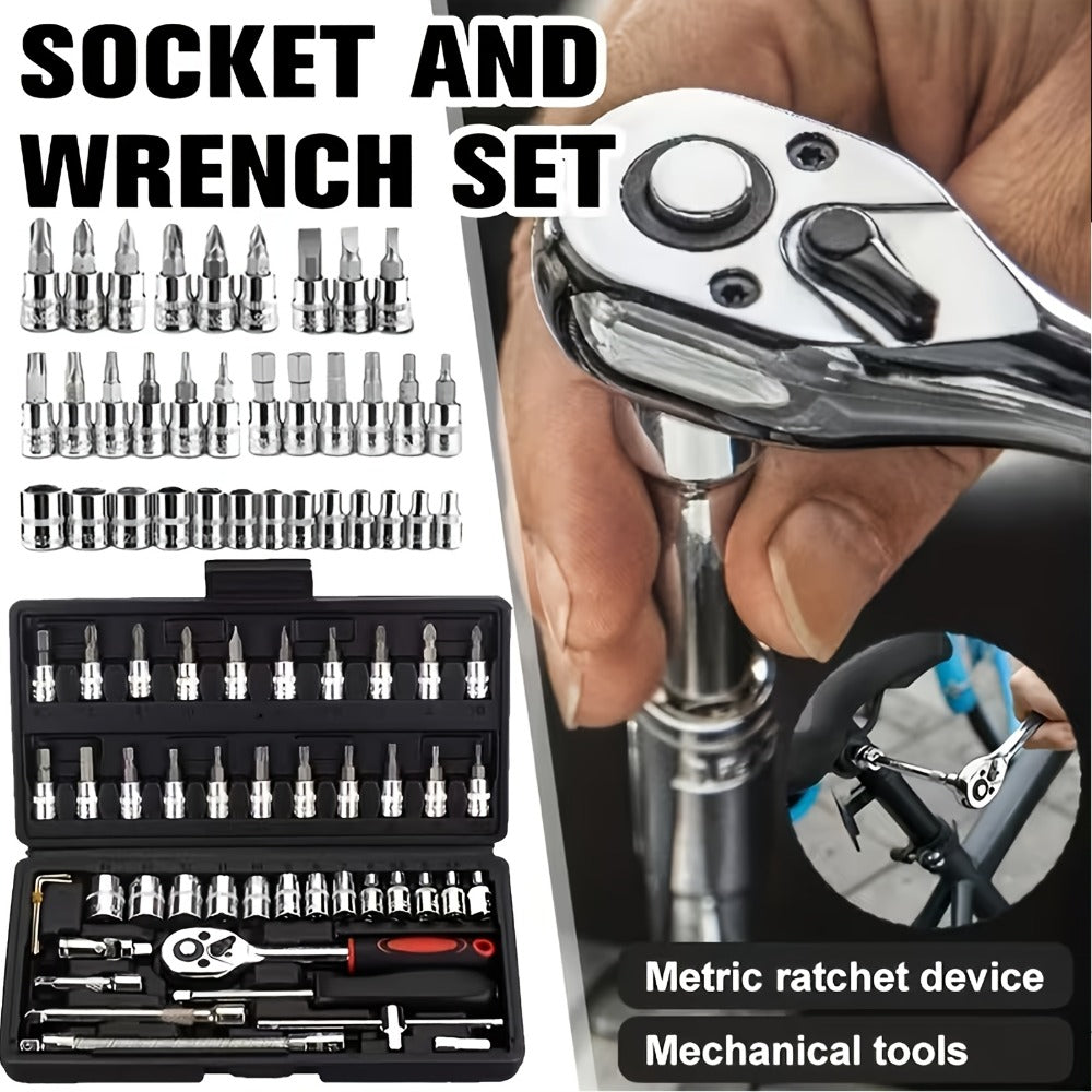 Home Tool Kit Professional, 46-Piece Essential DIY Set, 53-Piece Advanced Home & Auto Repair Kit, or 1000-Piece Complete Toolbox in Storage Case for Home, Automotive & Workshop Use