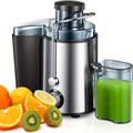 3-in-1 Juicer Blender Food Processor Multifunctional Juice Extractor Wide 3-Inch Chute 3-Speed Settings High Juice Yield Easy Clean Detachable for Fruits Vegetables Fast Juicing