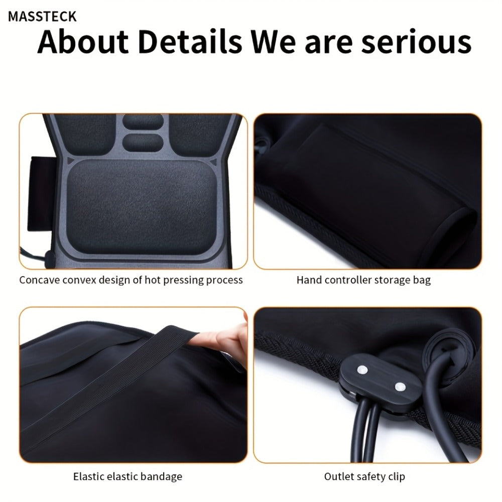 Massage Seat Cushion with Heat 9 Vibration Motors Triple Heating Pad Lumbar Traction Full Body Massager for Back Waist Hip Leg for Couch Chair Gift for Mom Dad Women Men