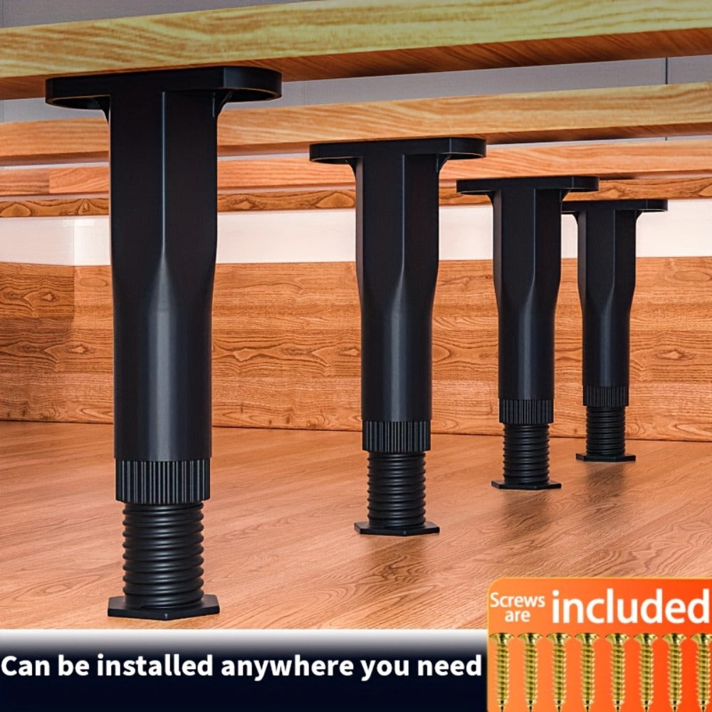 Adjustable Furniture Legs Heavy Duty Bed Frame Support 4-Pack ¨C Durable Plastic Feet Pads with Enhanced Grip Base for Bed Sofa Dresser, Height 5.31¡±-11.02¡±
