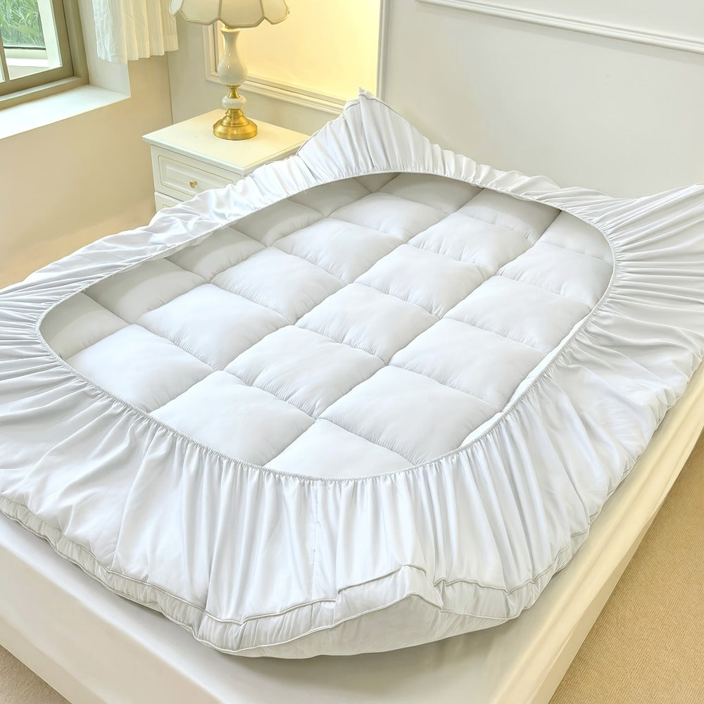 Mattress Topper Pillow Top Quilted Fitted Mattress Protector Cover Deep Pocket Cooling 1000GSM Twin Full Queen King
