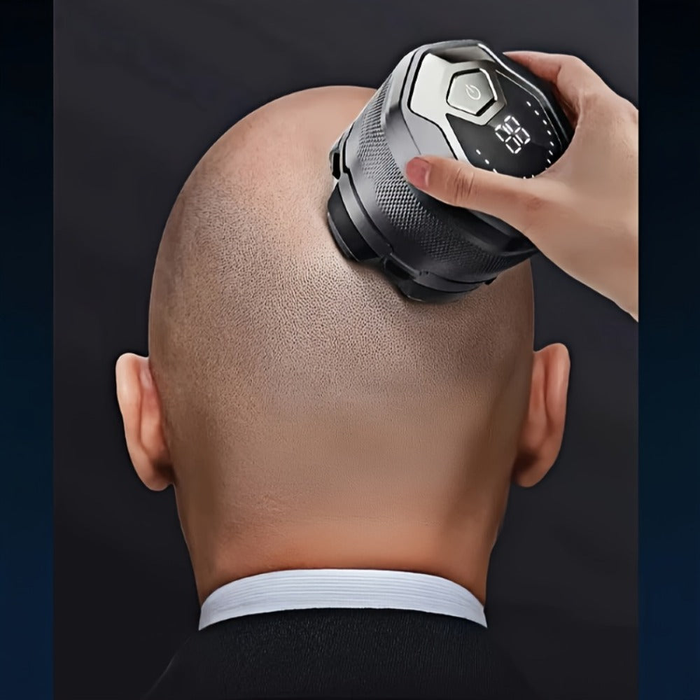Head Shaver for Bald Men 6-Blade Electric Head Razor Magnetic Floating Blades USB-C Rechargeable 1400mAh LED Display Travel Lock 2-Speed Skin-Friendly Gift for Dad Boyfriend