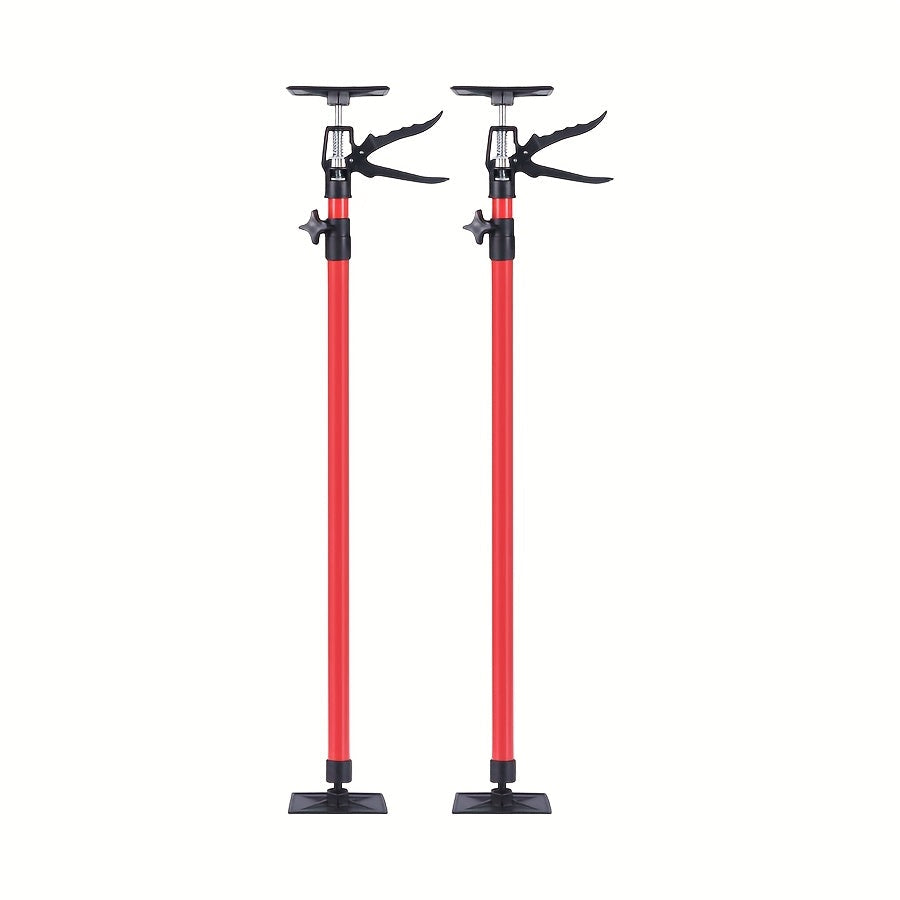 Telescopic Support Rod Adjustable 11.8-114in 154 lb Heavy Duty Anti-Slip Third Hand Support System 2pcs Drywall Lifting Cabinet Jack Wardrobe Installation Prop Tool-Grade Support Kit