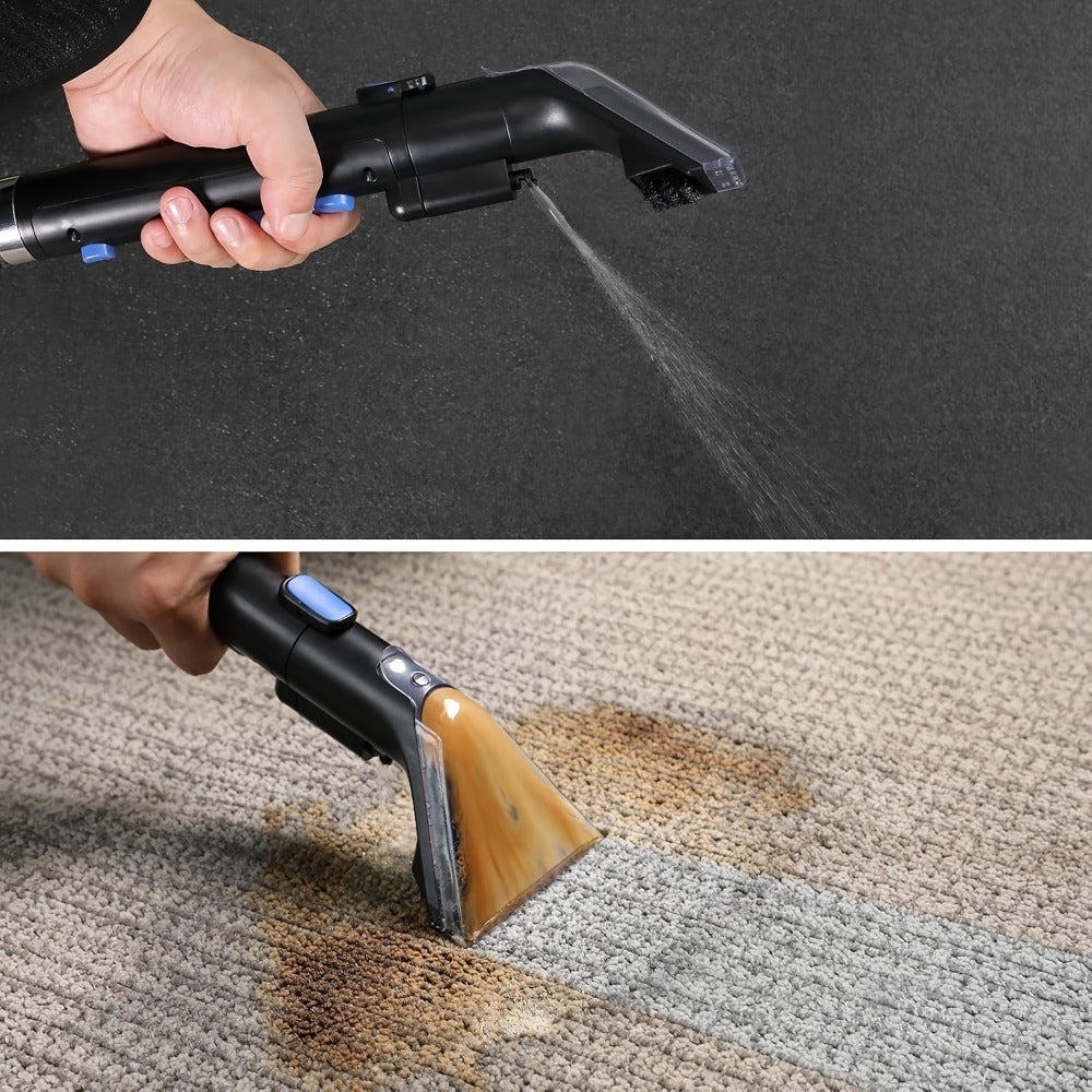 Portable Carpet Spot Cleaner 450W 12.5Kpa Upholstery Stain Remover Machine 42oz Tank 4.92ft Hose with Cleaning Solution for Pets Area Rugs Couch Stairs Auto Interior
