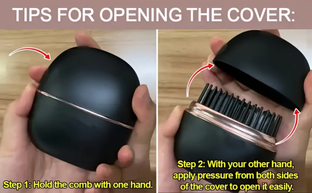Hair Straightener Comb Mini Wireless USB Rechargeable | Portable Hot Comb Brush for Women | Compact Travel Hair Straightening Brush | Heat-Resistant Lightweight Styling Tool | Women's Gift Idea