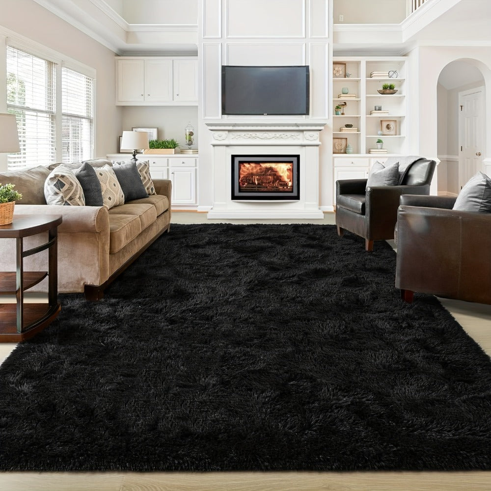 Gradient Color Soft Area Rug - Washable Anti-Slip Shaggy Fluffy Carpet for Living Room & Bedroom | Modern Machine-Made Floor Mat in Extra Large Sizes | Cozy Plush Rug in Multiple Colors