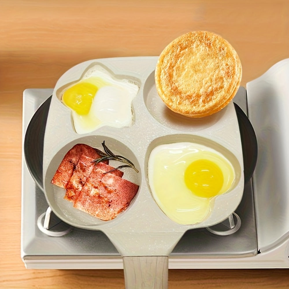 Non-Stick Cookware Set 5-Piece Beige ¨C Pumice Stone Coating Egg Frying Pan Pancake Skillet with Kitchen Utensils | Aluminum Induction Compatible Home Cooking Set for Eggs Pancakes & Breakfast