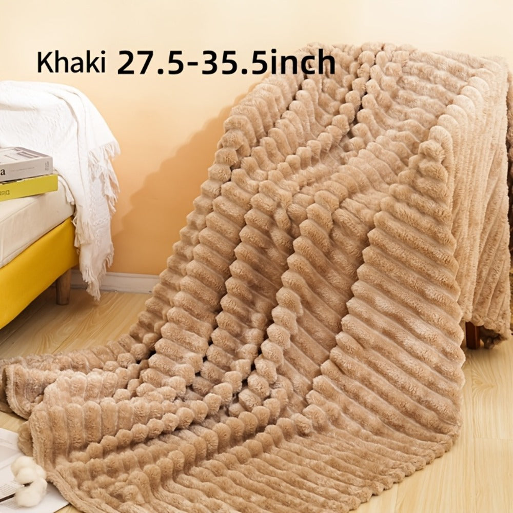 500gsm Heavy Plush Blanket ¨C Ultra Thick Soft Warm Fluffy Blanket for Bed, Sofa & Travel, Baby to Double Size, 5 Colors