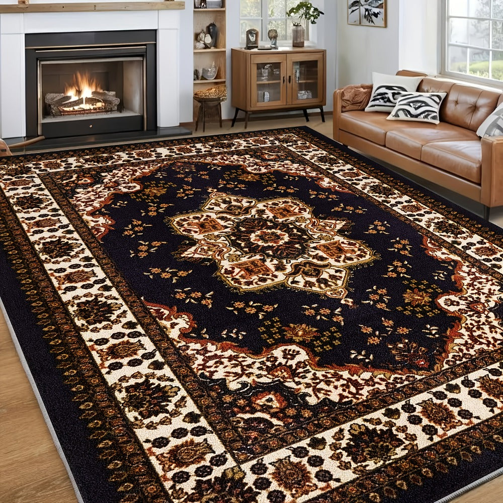 Large Area Rug for Living Room Bedroom ¨C Soft Fluffy Persian Bohemian Style Floor Mat, Anti-Slip Backing, Machine Washable, Vintage Carpet for Modern & Traditional Decor, Multiple Sizes