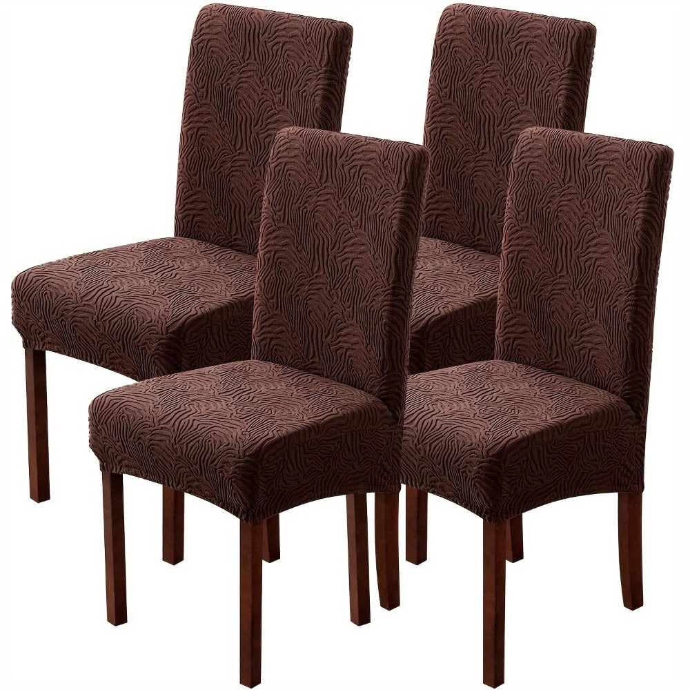 Dining Chair Covers Stretch Jacquard Slipcovers Removable Washable Chair Protector for Kitchen Hotel Restaurant Set of 4 or 6