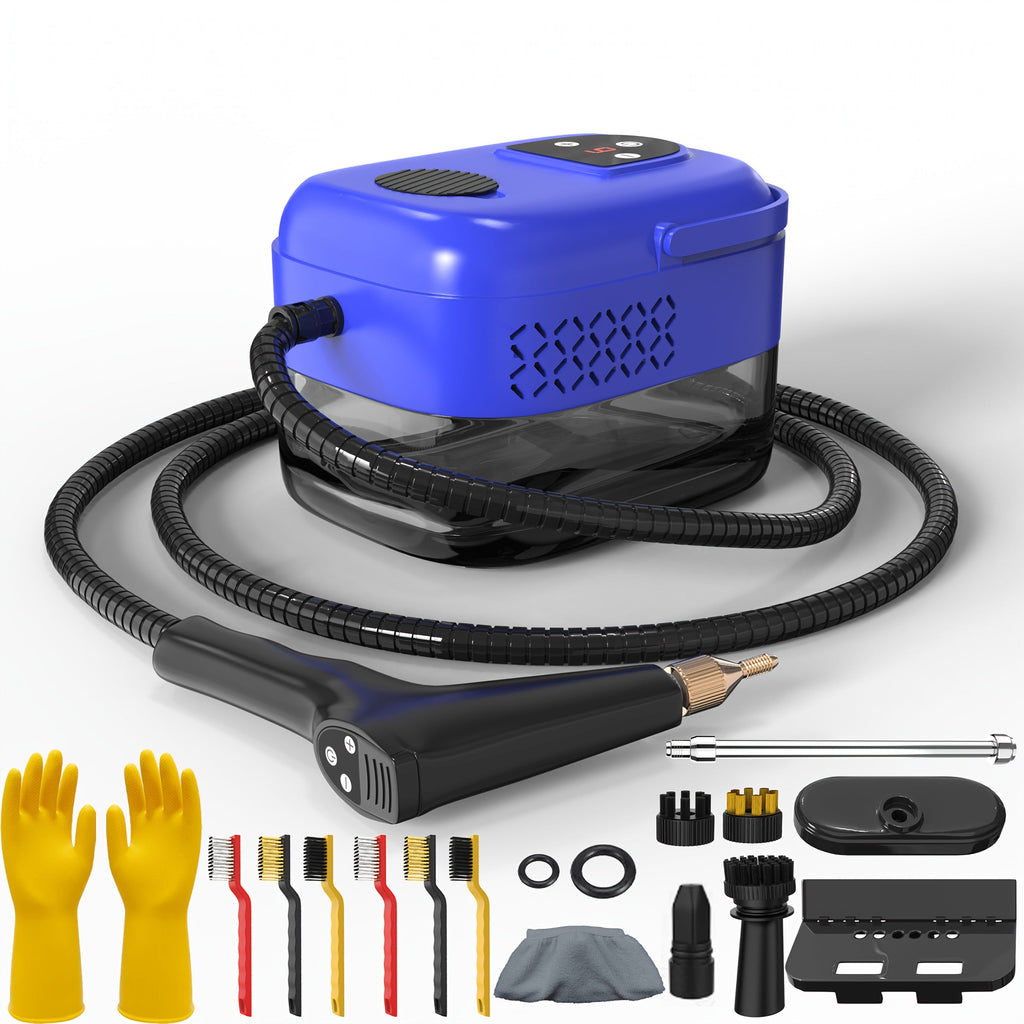 Handheld Steam Cleaner High Pressure High Temperature LCD Multi-Speed for Kitchen Grease Sofa Tile Grout Carpet Home Cleaning