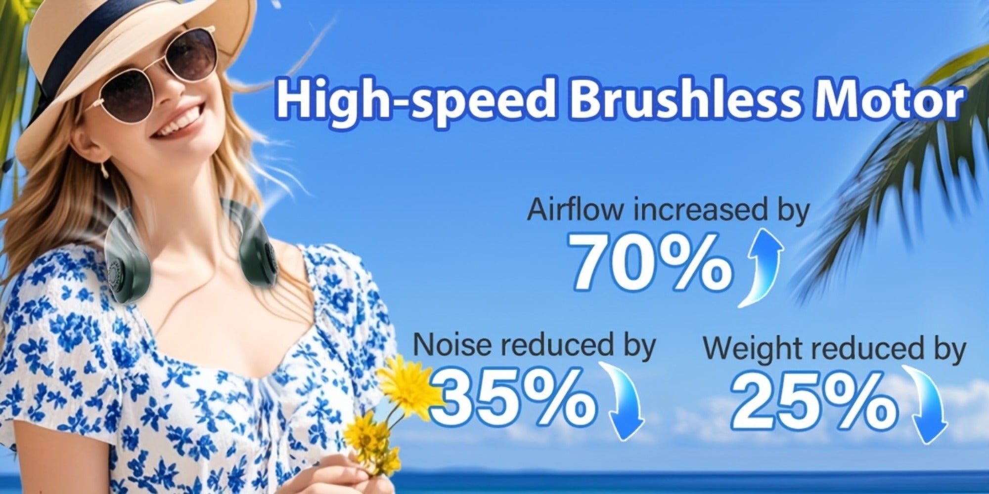 Bladeless Neck Fan USB Rechargeable | 5-Speed Quiet Portable Personal Cooling Fan for Office, Travel & Outdoor Use ¨C Hands-Free Wearable Design, Long Battery Life, Multiple Colors