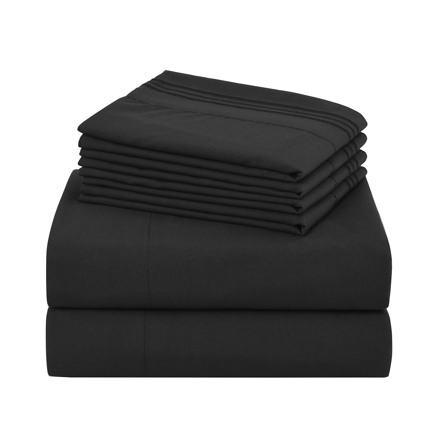 Microfiber Bed Sheet Set 4-6 Piece 100 GSM Deep Pocket 18 Inch Hotel Grade Ultra-Soft Breathable All-Season Machine Washable Twin Full Queen King