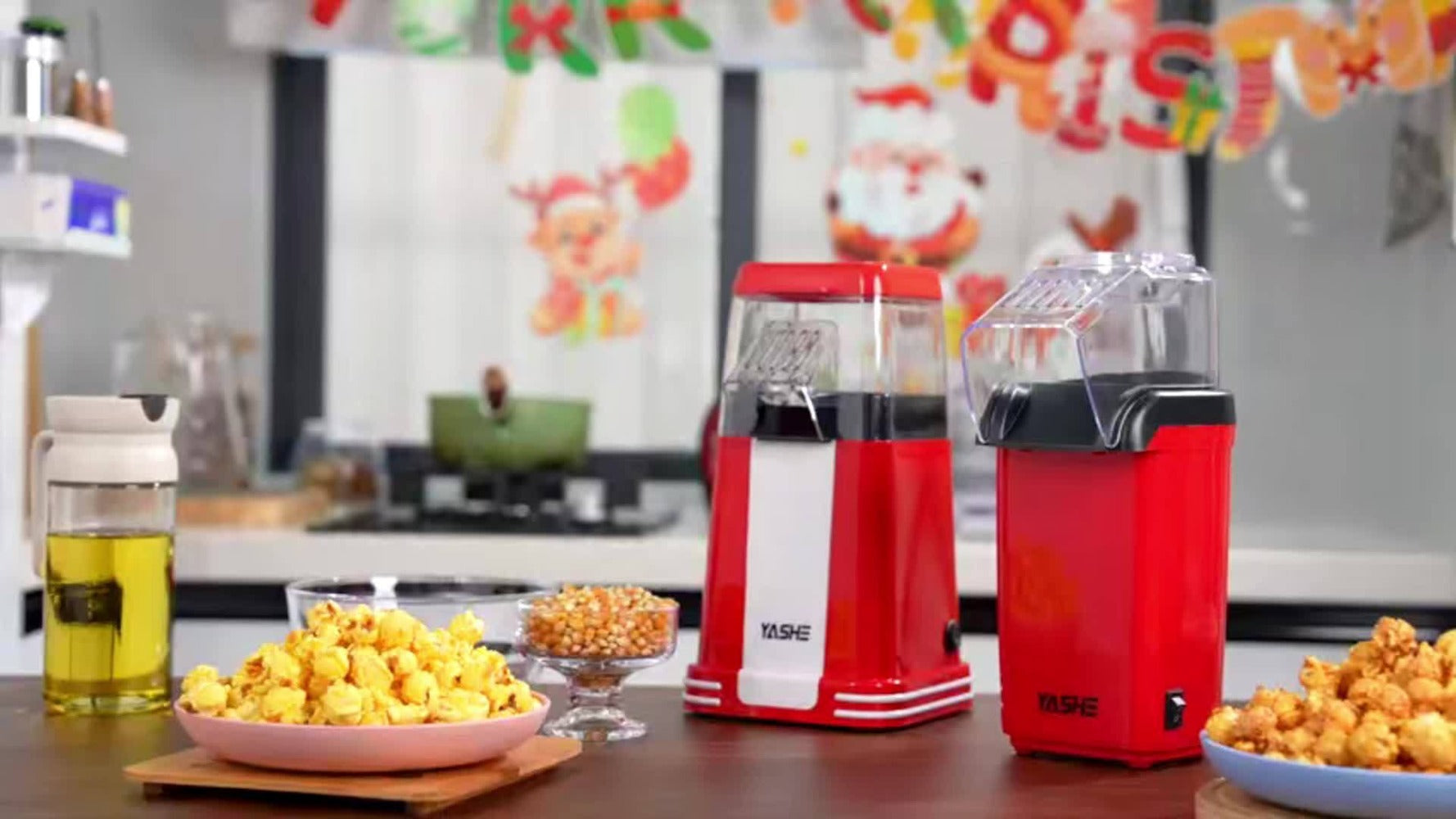 Hot Air Popcorn Popper Maker 16 Cups ¨C Oil-Free Electric Popcorn Machine with Measuring Cup for Kernels & Butter Melting, Healthy Family Snack