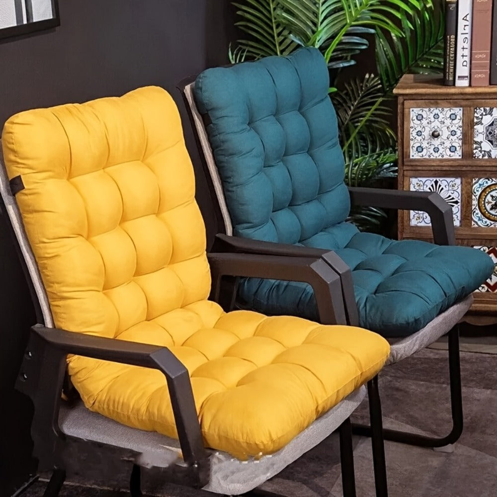 Outdoor Lounge Chair Cushion Set 1 or 2pcs Polyester Soft Machine Washable with Straps Full Back Support for Garden Patio Furniture Indoor Outdoor Seating Multiple Colors