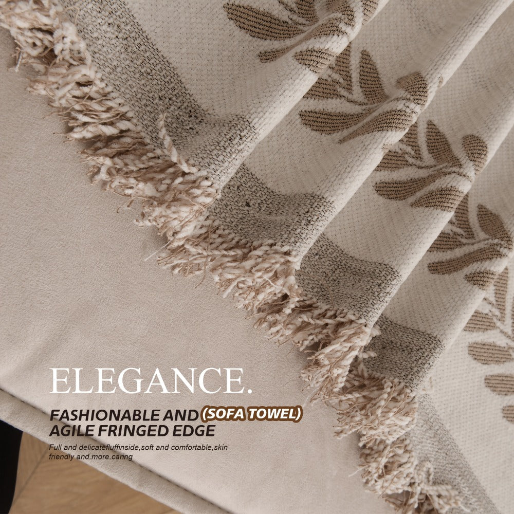 Chenille Jacquard Sofa Cover 300GSM - Pet Friendly Non-Slip Machine Washable All-Season Couch Slipcover for 1 2 3 4 Seater Living Room Bedroom Office, 2 Colors