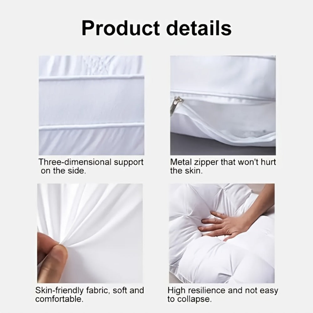 Hotel Quality Bed Pillows Ultra Soft Polyester Fill for Side Back Stomach Sleepers Machine Washable Luxury Sleep Pillow Set