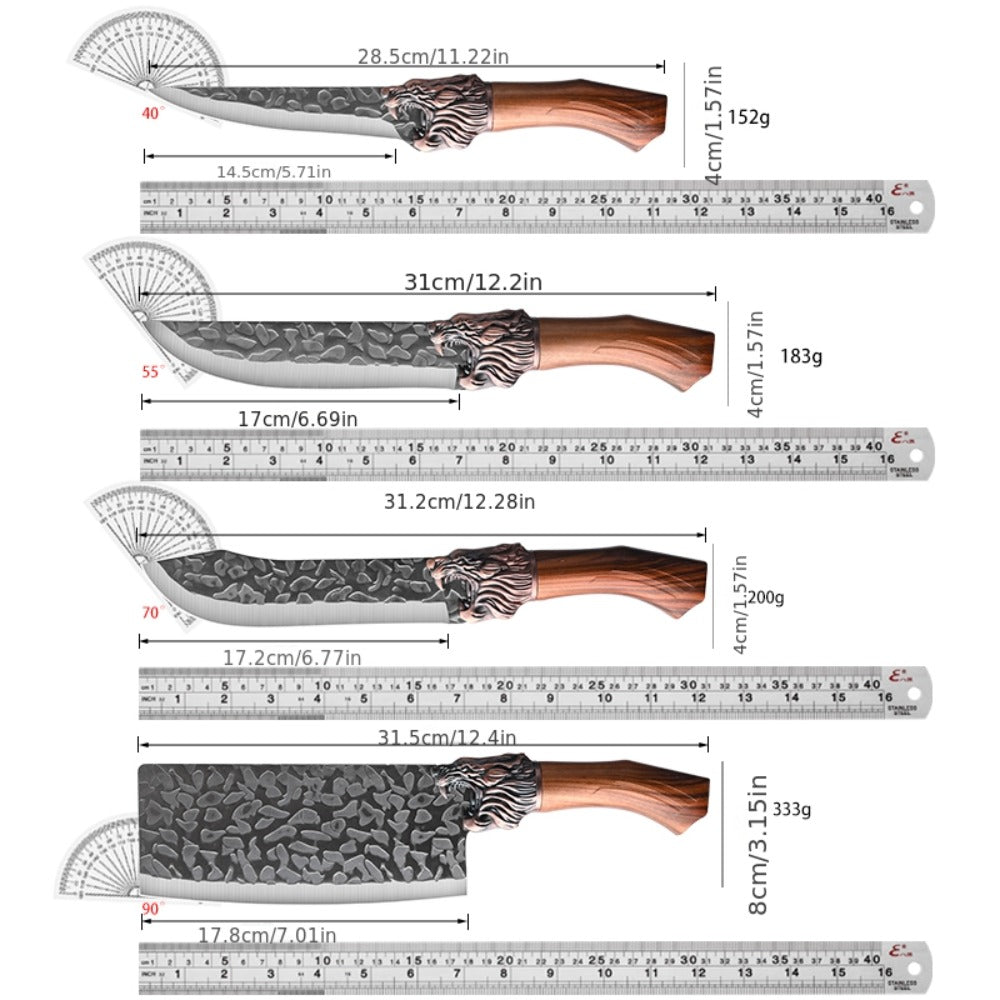 Kitchen Knife Set Professional Forged Stainless Steel Chef Knife Set with Boning Knife Slicing Knife Carving Knife Fillet Knife Butcher Knife Scissors Ultra Sharp Durable Meat Fish 4pc 7pc