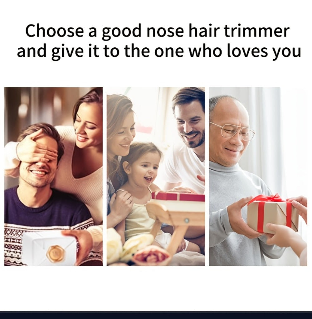 Electric Nose Trimmer with LED Display ¨C USB Rechargeable Painless Facial Hair Removal Device for Men & Women, Nose Ear & Eyebrow Trimmer, Upgraded Grooming Tool, Ideal Gift